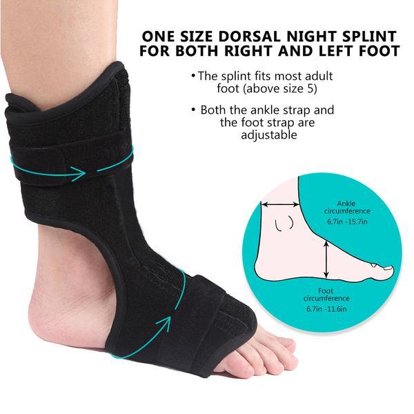 Plantar Fasciitis Night Splint: WXY Foot Brace with Support Plate | Dorsal  Night Splint for Plantar Fasciitis Women Men | Plantar Fasciitis Relief