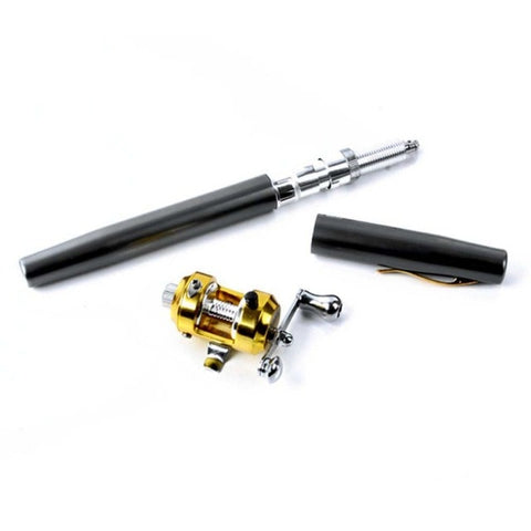 Mini Portable Pen Rod & Reel Combo