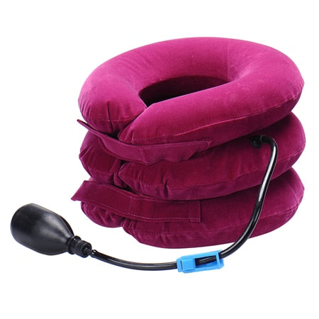 Air Neck Therapy For Fast Neck Pain Relief Inflatable & Adjustable Neck Stretcher Collar Device - Best for Spine Alignment
